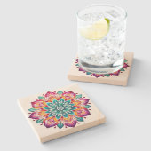 Dessous-de-verre En Pierre Mandala (Côté)