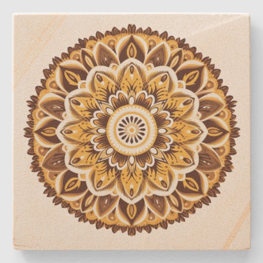 Dessous-de-verre En Pierre Mandala (Devant)