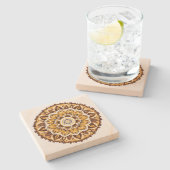Dessous-de-verre En Pierre Mandala (Côté)