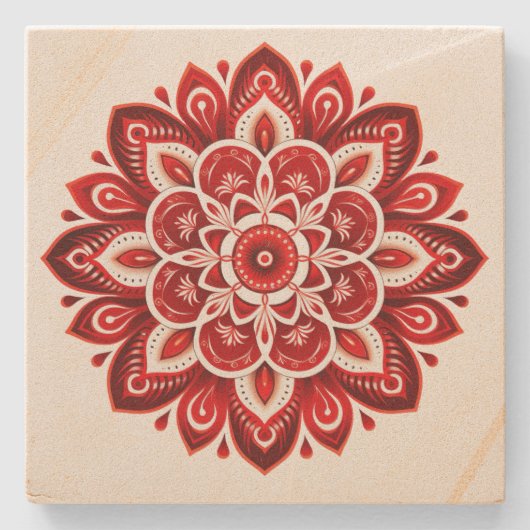 Dessous-de-verre En Pierre Mandala (Devant)