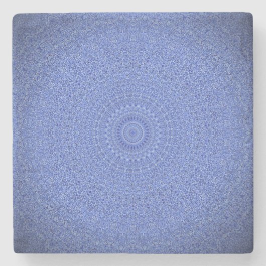 Dessous-de-verre En Pierre Mandala bleu (Devant)