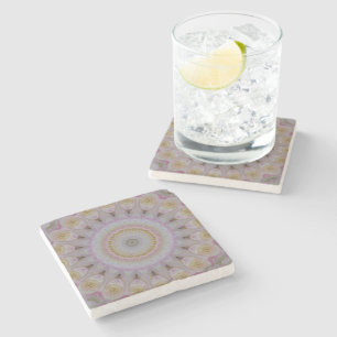 Dessous-de-verre En Pierre Mandala de roses jaunes