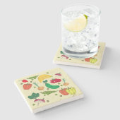 Dessous-de-verre En Pierre Mangez toujours vos légumes Dessous de verre en pi (Côté)