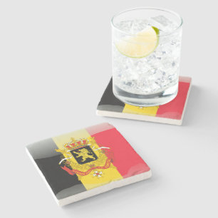 Dessous-de-verre En Pierre Manteau des bras belge