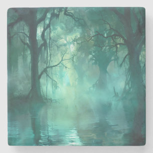 Dessous-de-verre En Pierre Marais vert déplaisant