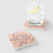 Dessous-de-verre En Pierre Marble et Quartz (Côté)