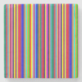 Dessous-de-verre En Pierre Marble Stone Coaster Colorful Stripe  (Devant)