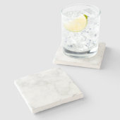 Dessous-de-verre En Pierre Marbre Blanc Moderne (Côté)