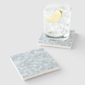 Dessous-de-verre En Pierre Marbre bleu (Côté)