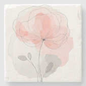 Dessous-de-verre En Pierre Marbre de Flower (Devant)