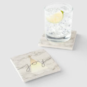 Dessous-de-verre En Pierre Marbre de Noël (Côté)