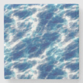 Dessous-de-verre En Pierre Marbre d'eau bleue (Devant)