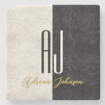 Marbre Monogramme Or Noir