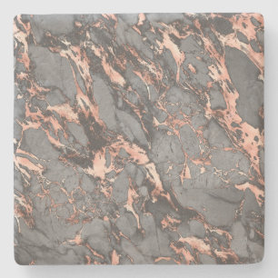 Dessous-de-verre En Pierre Marbre rose gris or design moderne