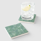 Dessous-de-verre En Pierre Marbre vert (Côté)