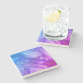 Dessous-de-verre En Pierre Marbre violet exotique (Côté)