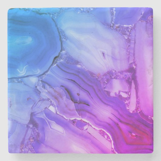 Dessous-de-verre En Pierre Marbre violet exotique (Devant)