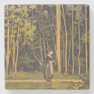 Dessous-de-verre En Pierre Marche à la périphérie de la forêt (par Ferdinand 