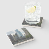 Dessous-de-verre En Pierre Marche de Chicago River (Côté)