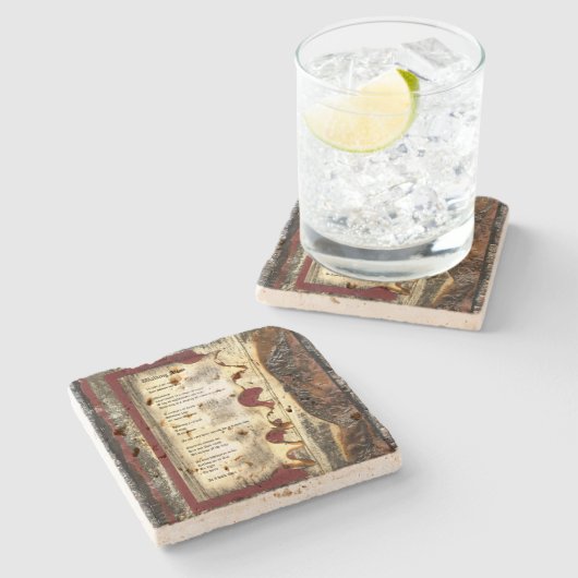 Dessous-de-verre En Pierre Marcher seul (Côté)