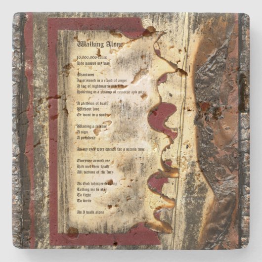 Dessous-de-verre En Pierre Marcher seul (Devant)