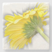 Dessous-de-verre En Pierre marguerite jaune (Devant)