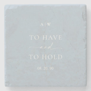 Dessous-de-verre En Pierre mariage "Avoir et tenir"