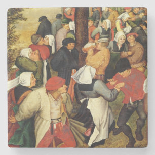 Dessous-de-verre En Pierre Mariage rustique, détail de la danse de personnes