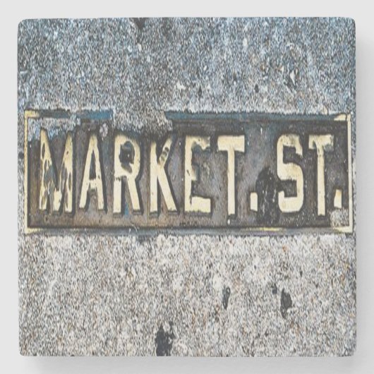 Dessous-de-verre En Pierre Market Street, Charleston SC. Dessous-de-verres (Devant)