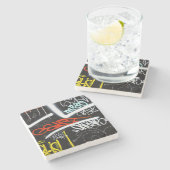 Dessous-de-verre En Pierre marqué (Côté)