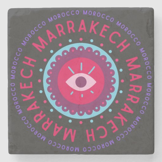 Dessous-de-verre En Pierre Marrakech Eyes (Devant)