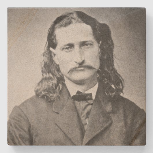 Dessous-de-verre En Pierre Marshal Wild Bill Hickok Old West Gunfighter (Devant)