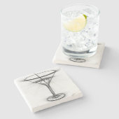 Dessous-de-verre En Pierre Martini (Côté)