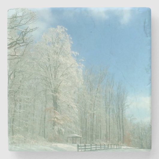 Dessous-de-verre En Pierre matin d'hiver (Devant)
