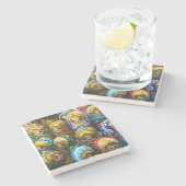 Dessous-de-verre En Pierre Matryoshka Poupées Souvenir Kiosque Voyage Photo (Côté)