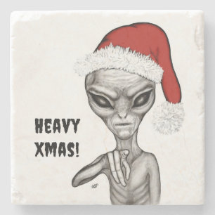 Dessous-de-verre En Pierre Mauvais Alien, Lourds Noël !