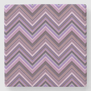 Dessous-de-verre En Pierre Mauve zigzag stripes