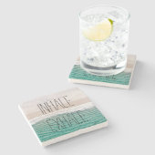 Dessous-de-verre En Pierre Méditation de plage (Côté)