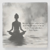Dessous-de-verre En Pierre Méditation Yoga Instructeur Lotus Pose Peinture à (Devant)