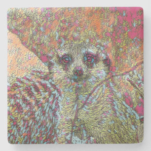 Dessous-de-verre En Pierre Meerkat Abstrait