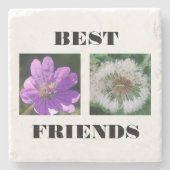 Dessous-de-verre En Pierre Meilleur Modèle d'images des amis (Devant)