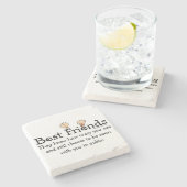 Dessous-de-verre En Pierre Meilleurs amis (Côté)