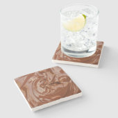 Dessous-de-verre En Pierre Melted chocolate texture (Côté)