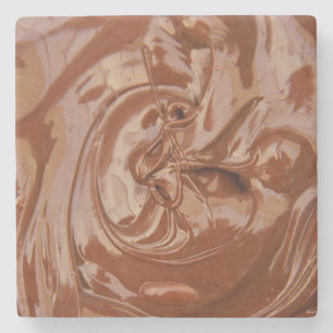Dessous-de-verre En Pierre Melted chocolate texture