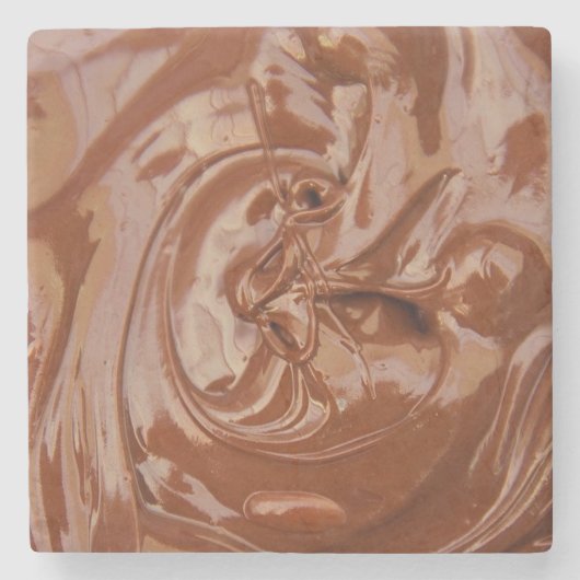Dessous-de-verre En Pierre Melted chocolate texture (Devant)