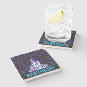 Dessous-de-verre En Pierre Mémoire de Santorin.b (Côté)