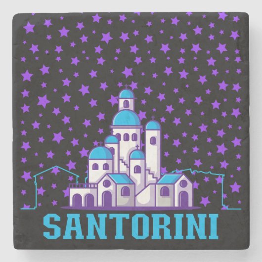 Dessous-de-verre En Pierre Mémoire de Santorin.b (Devant)