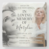 Dessous-de-verre En Pierre Mémorial élégant avant et après conservation de ph (Devant)