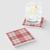 Dessous-de-verre En Pierre Menzies Red Tartan (Côté)