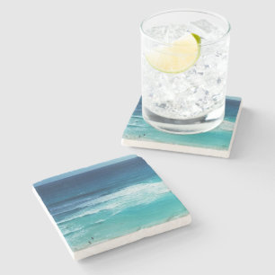 Dessous-de-verre En Pierre Mer de Cancun Mexique